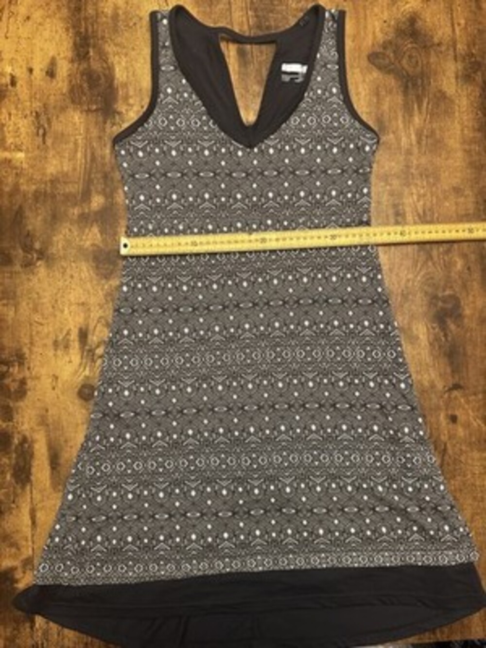Marmot Women's Grey Geometric Print Performance Tank Dress Small